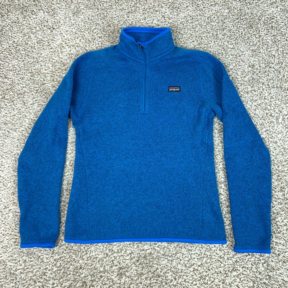 Patagonia Pullover Womens Small Blue Hiking Fleece Better Sweater 1/4 Zip Gorp